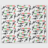 Kerstmis, 15 jaar HO HO HO PEW PEW Cadeaupapier (Vlak)