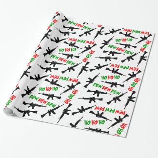 Kerstmis, 15 jaar HO HO HO PEW PEW Cadeaupapier