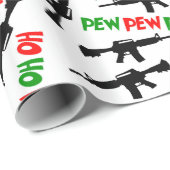 Kerstmis, 15 jaar HO HO HO PEW PEW Cadeaupapier (Rol Hoek)