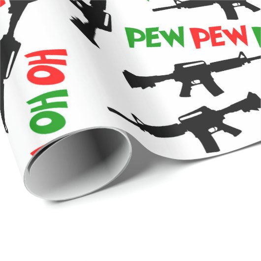 Kerstmis, 15 jaar HO HO HO PEW PEW Cadeaupapier (Rol Hoek)