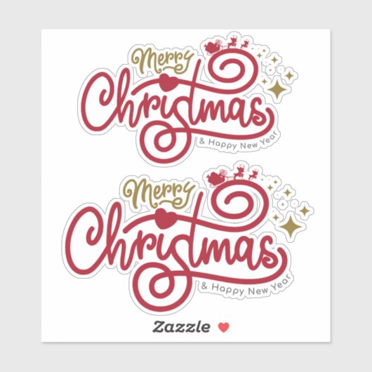 Kerstmis 15 sticker (Vel)