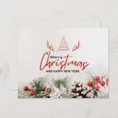 Kerstmis 16 feestdagenkaart (Voorkant / Achterkant)