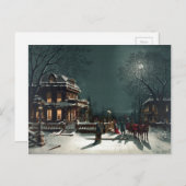 Kerstmis 1880 feestdagenkaart (Voorkant / Achterkant)