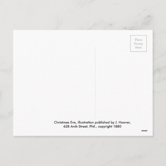 Kerstmis 1880 feestdagenkaart (Achterkant)