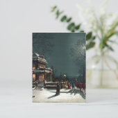 Kerstmis 1880 feestdagenkaart (Staand voorkant)