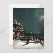 Kerstmis 1880 feestdagenkaart (Voorkant / Achterkant)