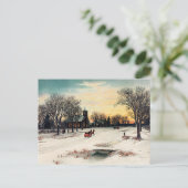 Kerstmis, 1889,  schilderij, briefkaart (Staand voorkant)
