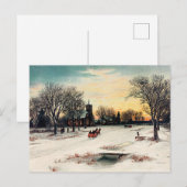 Kerstmis, 1889,  schilderij, briefkaart (Voorkant / Achterkant)