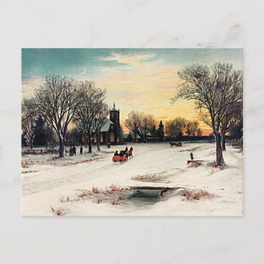Kerstmis, 1889,  schilderij, briefkaart (Voorkant)