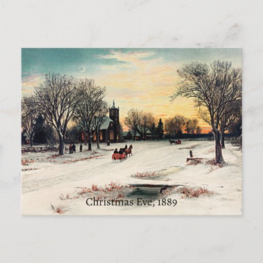 Kerstmis, 1889, schilderij, briefkaart (Voorkant)