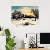 Kerstmis, 1889,  schilderij, poster (Thuiskantoor)