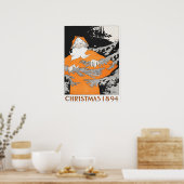 Kerstmis 1894 (1894) santa poster (Keuken)