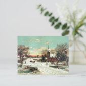 Kerstmis 1898 feestdagenkaart (Staand voorkant)