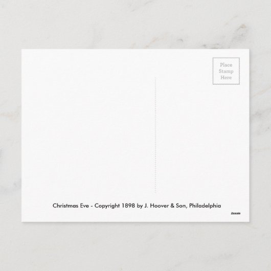 Kerstmis 1898 feestdagenkaart (Achterkant)