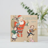 Kerstmis 1901 kerstkaartje kaart (Staand voorkant)