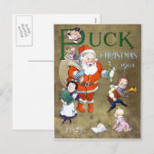 Kerstmis 1901 van het Hoesje van het Tijdschrift Feestdagenkaart (Voorkant / Achterkant)