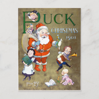 Kerstmis 1901 van het Hoesje van het Tijdschrift Feestdagenkaart
