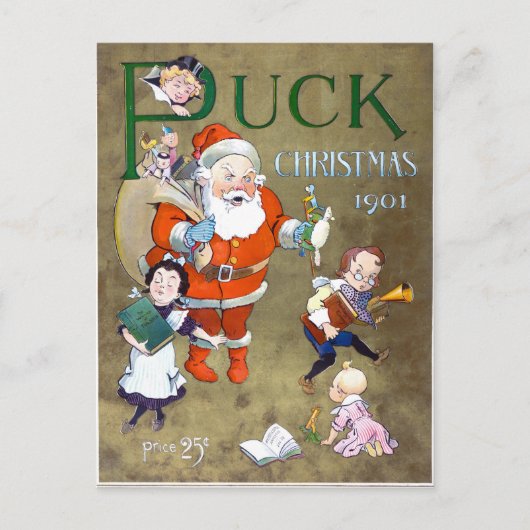 Kerstmis 1901 van het Hoesje van het Tijdschrift Feestdagenkaart (Voorkant)