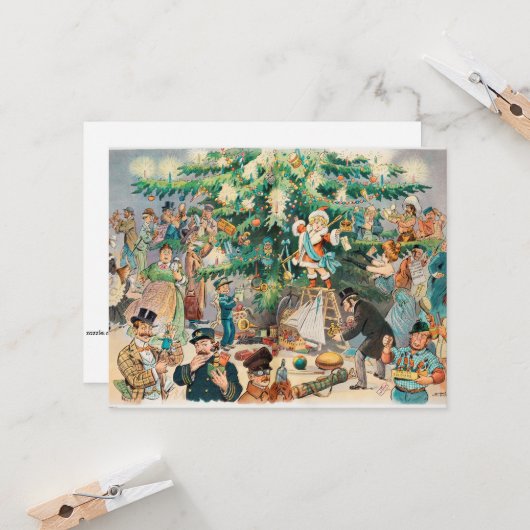 Kerstmis 1902 kaart (Voorkant / Achterkant in situ)