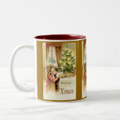Kerstmis 1902 Tweekleurige Koffiemok (Links)