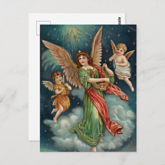 Kerstmis 1913 Noors Briefkaart (Voorkant / Achterkant)