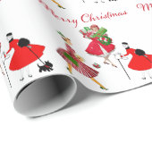 Kerstmis 1950 dames cadeaupapier (Rol Hoek)