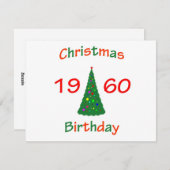 Kerstmis 1960 feestdagenkaart (Voorkant / Achterkant)