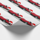 Kerstmis 1979 Rood Corvette Cadeaupapier (Hoek)