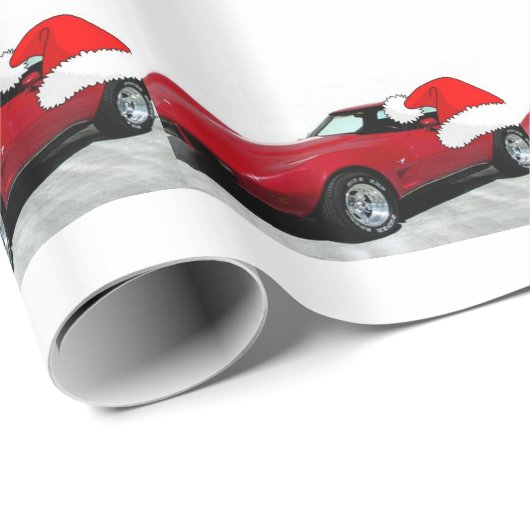 Kerstmis 1979 Rood Corvette Cadeaupapier (Rol Hoek)