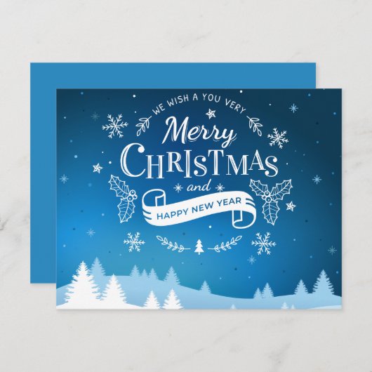 Kerstmis 19 feestdagenkaart (Voorkant / Achterkant)