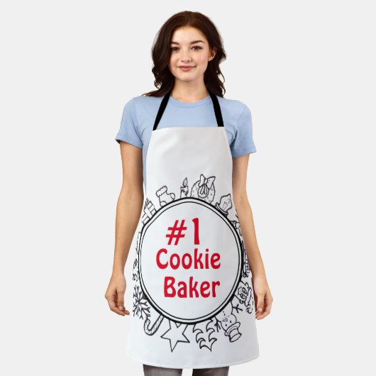 Kerstmis #1 Cookie Baker Schort (Gedragen)