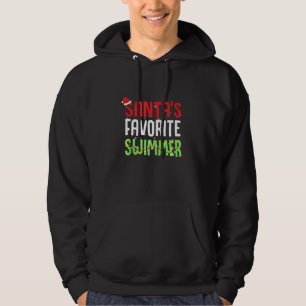 Kerstmis 1, de favoriete zwemmer Santa Hat Hoodie