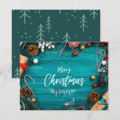 Kerstmis 1 feestdagenkaart (Voorkant / Achterkant)