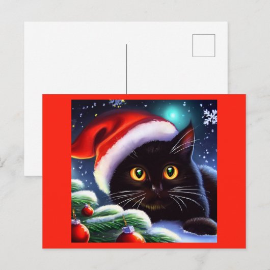 Kerstmis 1 feestdagenkaart (Voorkant / Achterkant)