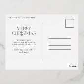 Kerstmis 1 foto botanische bloem folie feestdagen briefkaart (Achterkant)