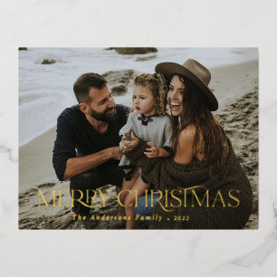 Kerstmis 1 foto botanische bloem folie feestdagen briefkaart