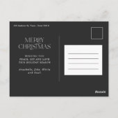 Kerstmis 1 foto botanische florale gevouwen vakant briefkaart (Achterkant)