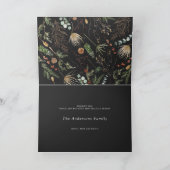 Kerstmis 1 foto botanische florale gevouwen vakant kaart (Binnen)