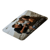 Kerstmis 1 foto botanische florale gevouwen vakant magneet (Linkerzijde)