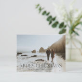 Kerstmis 1 foto botanische florale vlek groen briefkaart (Staand voorkant)