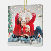 Kerstmis 1 foto draait licht modern keramisch ornament (Links)