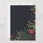 Kerstmis 1 foto Elegant Feestelijk Groen Vrolijk Feestdagenkaart (Achterkant)