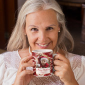 Kerstmis 1 foto Elegant Feestelijk Script Mok