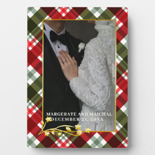 Kerstmis 1 Foto Getrouwd en Blij poster met ruitje Fotoplaat