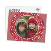 Kerstmis 1 Foto met rode bessen Feestdagenkaart