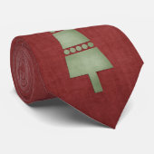 Kerstmis 1 : Groene Boom met Stropdas van de rode  (Opgerold)