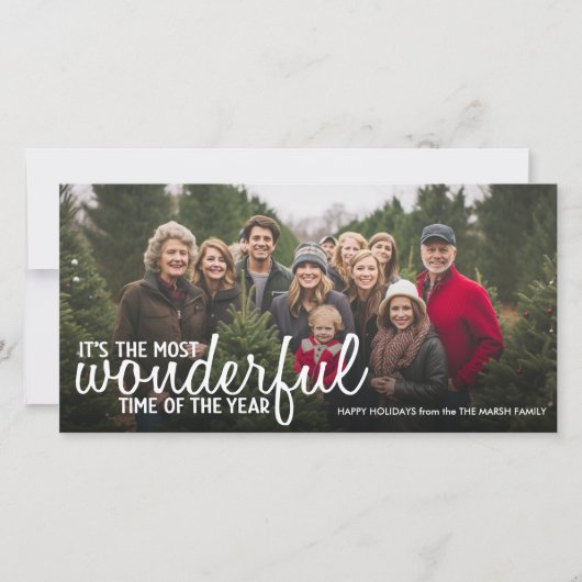 Kerstmis 1 horizontale of panoramische foto - Wond Feestdagenkaart (Voorkant)