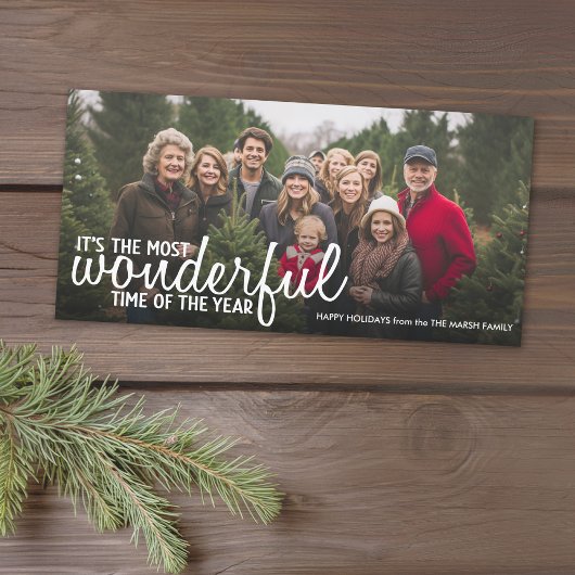 Kerstmis 1 horizontale of panoramische foto - Wond Feestdagenkaart