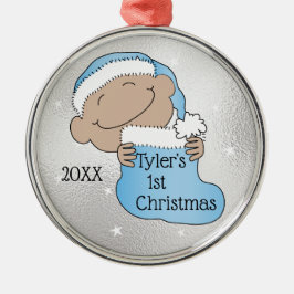 Kerstmis 1 kerstlicht blauw ornament