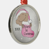 Kerstmis 1 kerstlicht roze versiering metalen ornament (Rechts)